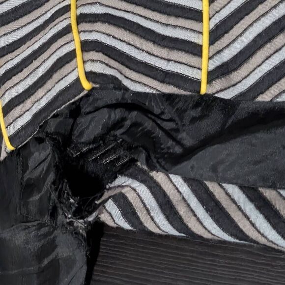 Bensoni 4 Striped Color Block Pencil Skirt Y2K Futuristic VTG Cyberpunk Cosplay - Picture 12 of 12